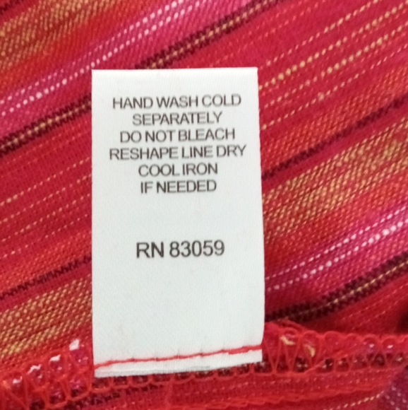 New Anthropologie Drew Red Striped Linen Blend Sleeveless Faux Wrap Dress Medium - Picture 10 of 10